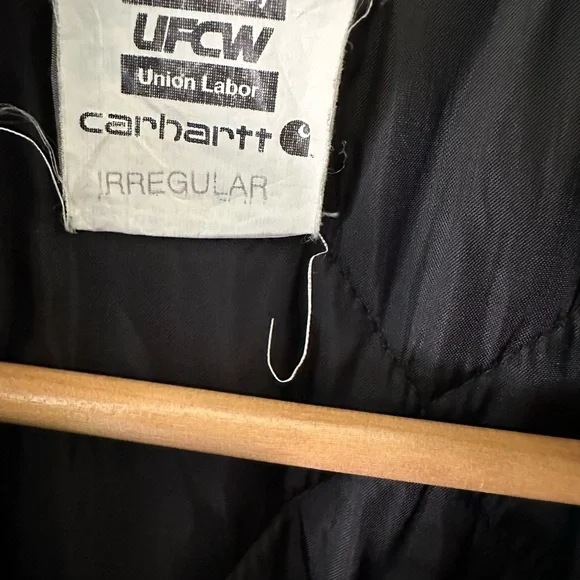 Vintage Carhartt C003 BLK Duck Quilted Lined Canvas Jacket Size XL Made In USA - Picture 4 of 12